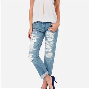 Blank NYC Galaxy Distressed Jeans Light Wash 28
